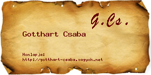 Gotthart Csaba névjegykártya
